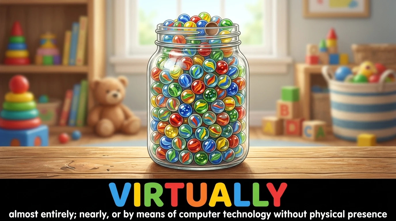 English Illustration for virtually